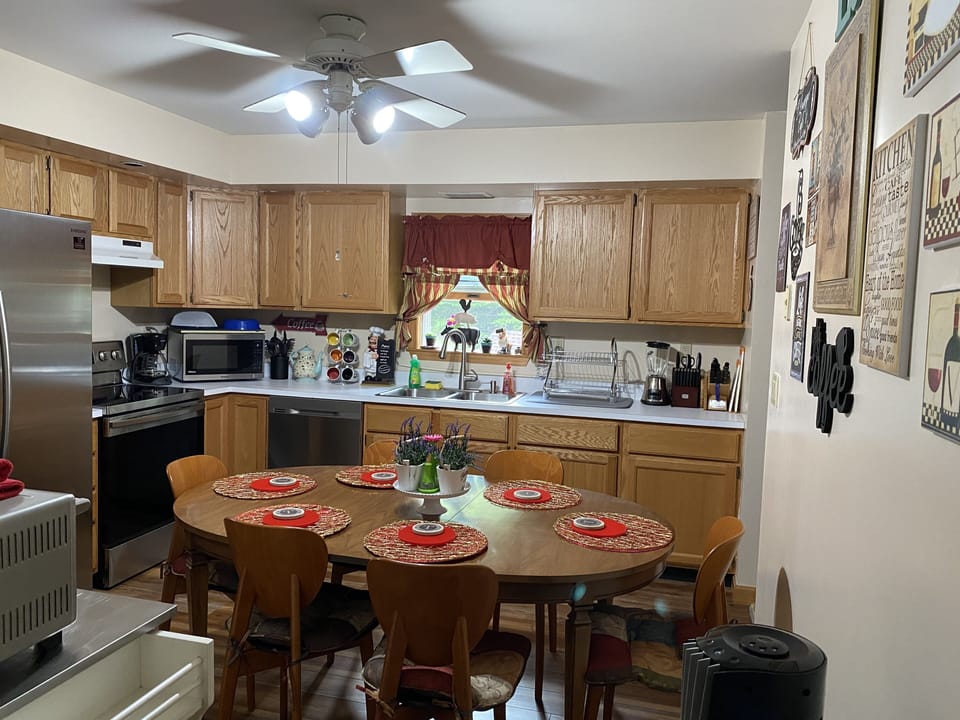 Samsung Fridge,dishwasher, range, Microwave; K-cup &drip coffee machine, toaster