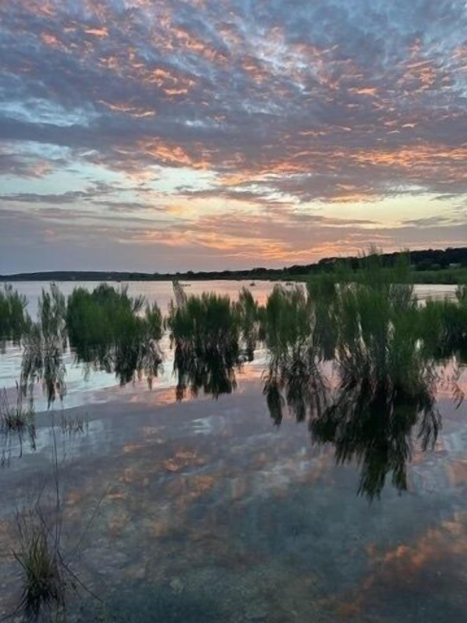 The lake at sunset