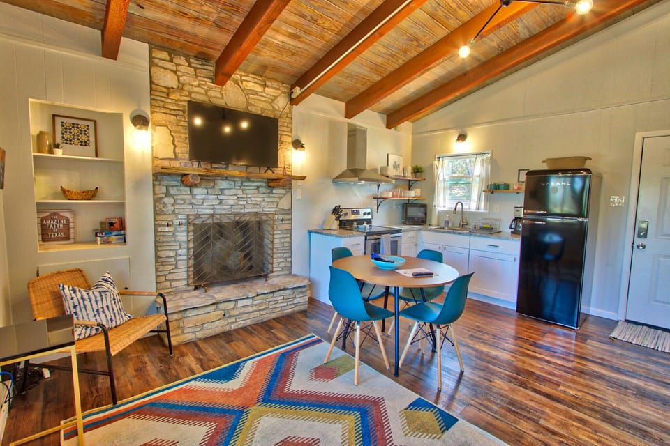 View looking from coach to kitchen.