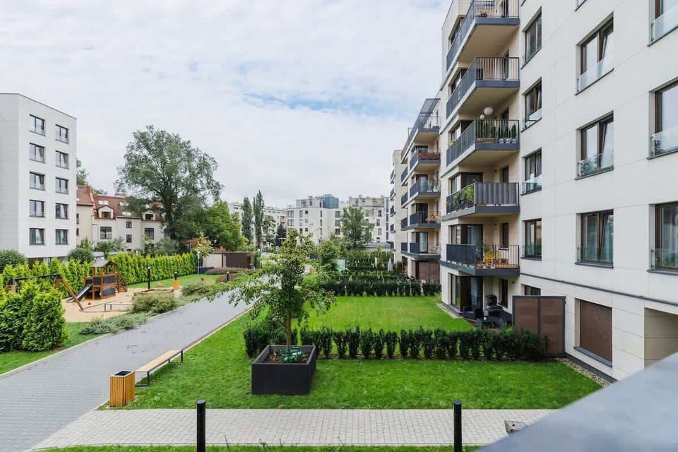 The apartment's surroundings. 