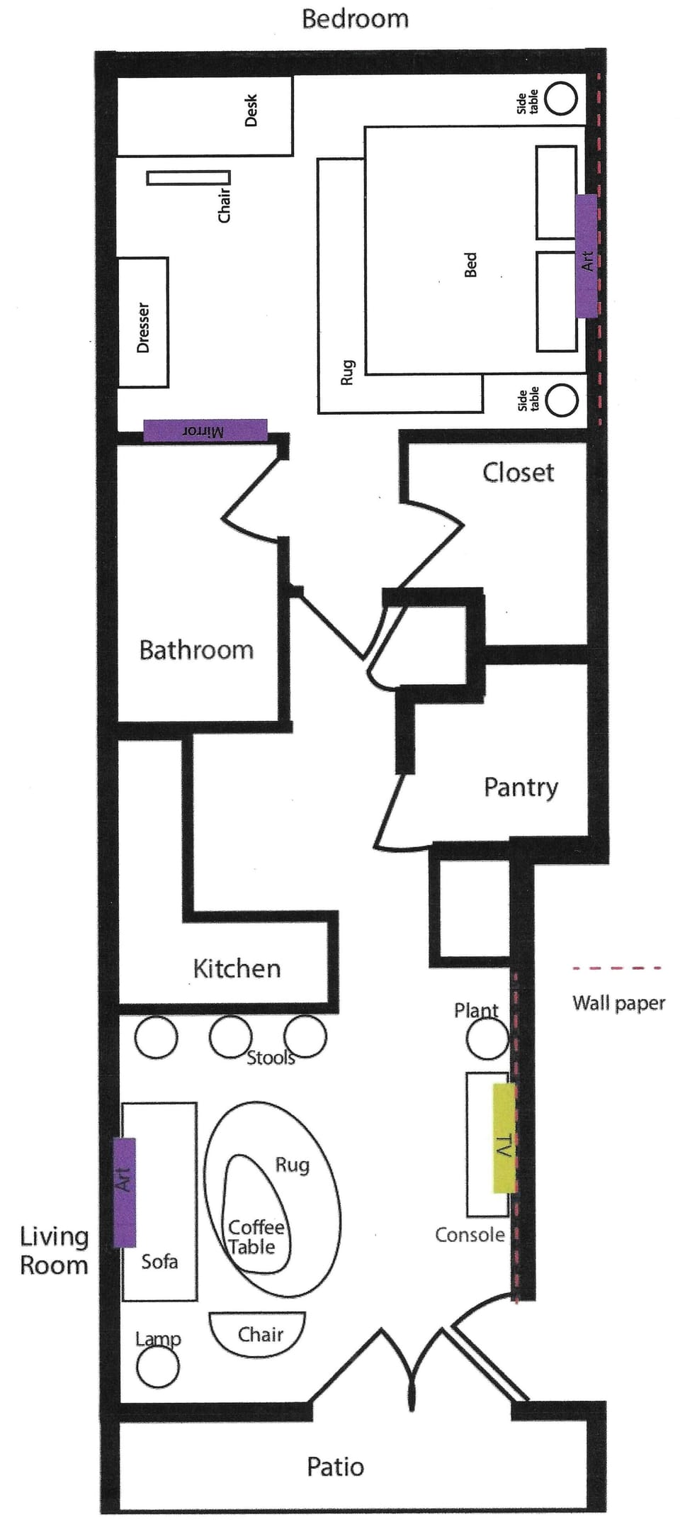 All units have a balcony overlooking 12th Ave S. Floor plan may vary a little.