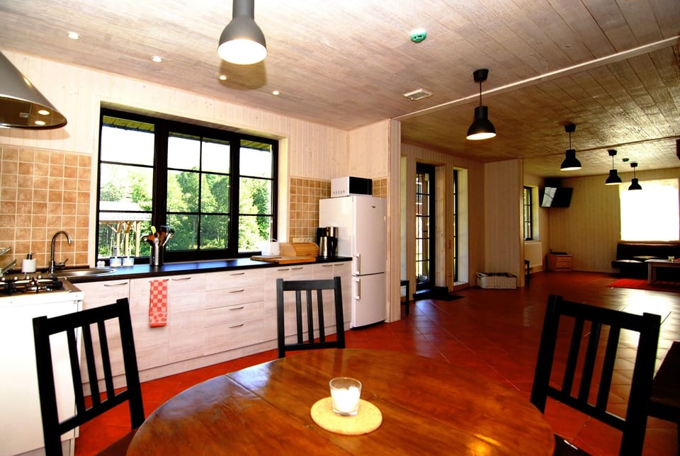 Kitchen of villa Dzukios uoga