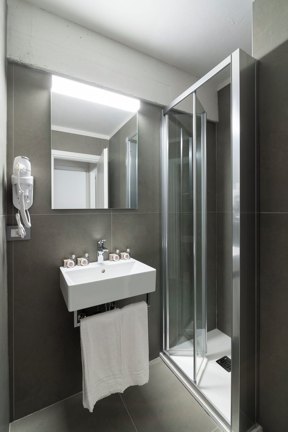 Shower, rainfall showerhead, hair dryer, bidet