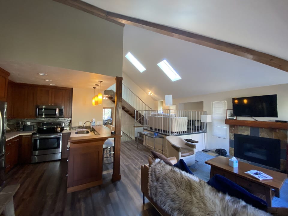 Main Level living room; view from deck door