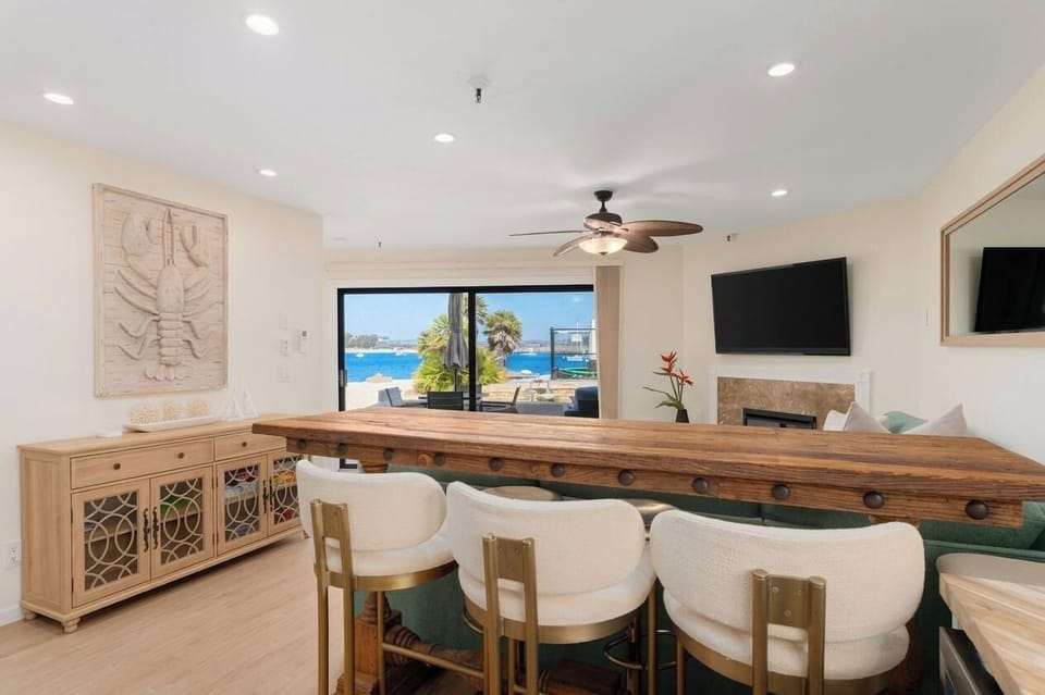 Open floor plan so you have a great view of the bay while cooking and dining. 