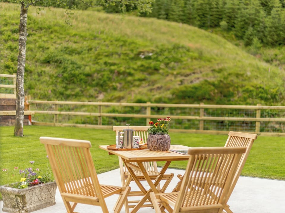 Patio | Cwm Dulas Cottage, Llandewi Brefi, near Tregaron
