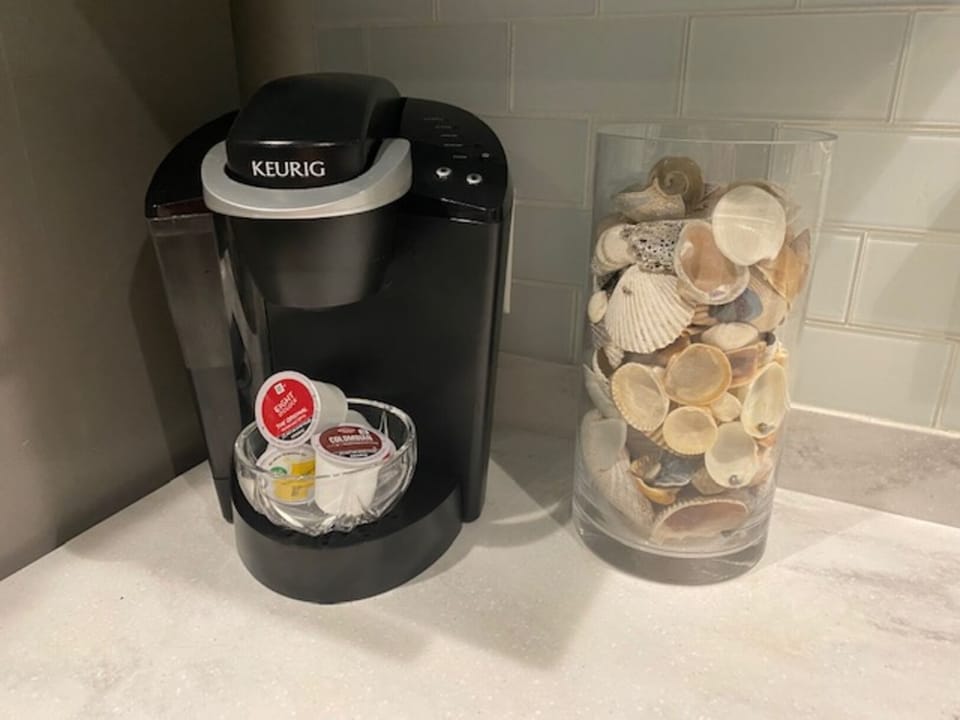 Keurig with complimentary first four cups of coffee!