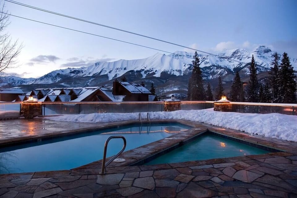 Enjoy the year round pool and hot tub deck! 