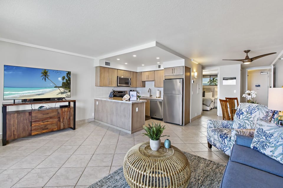 Beautifully remodeled kitchen with all new furnishings and decor