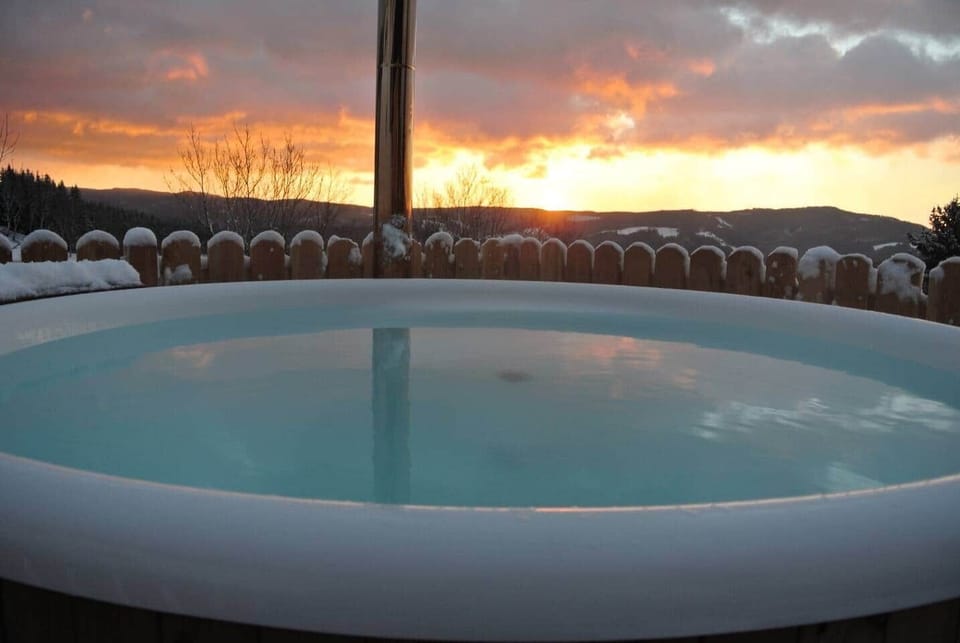 Hot Pot bei Sonnenaufgang