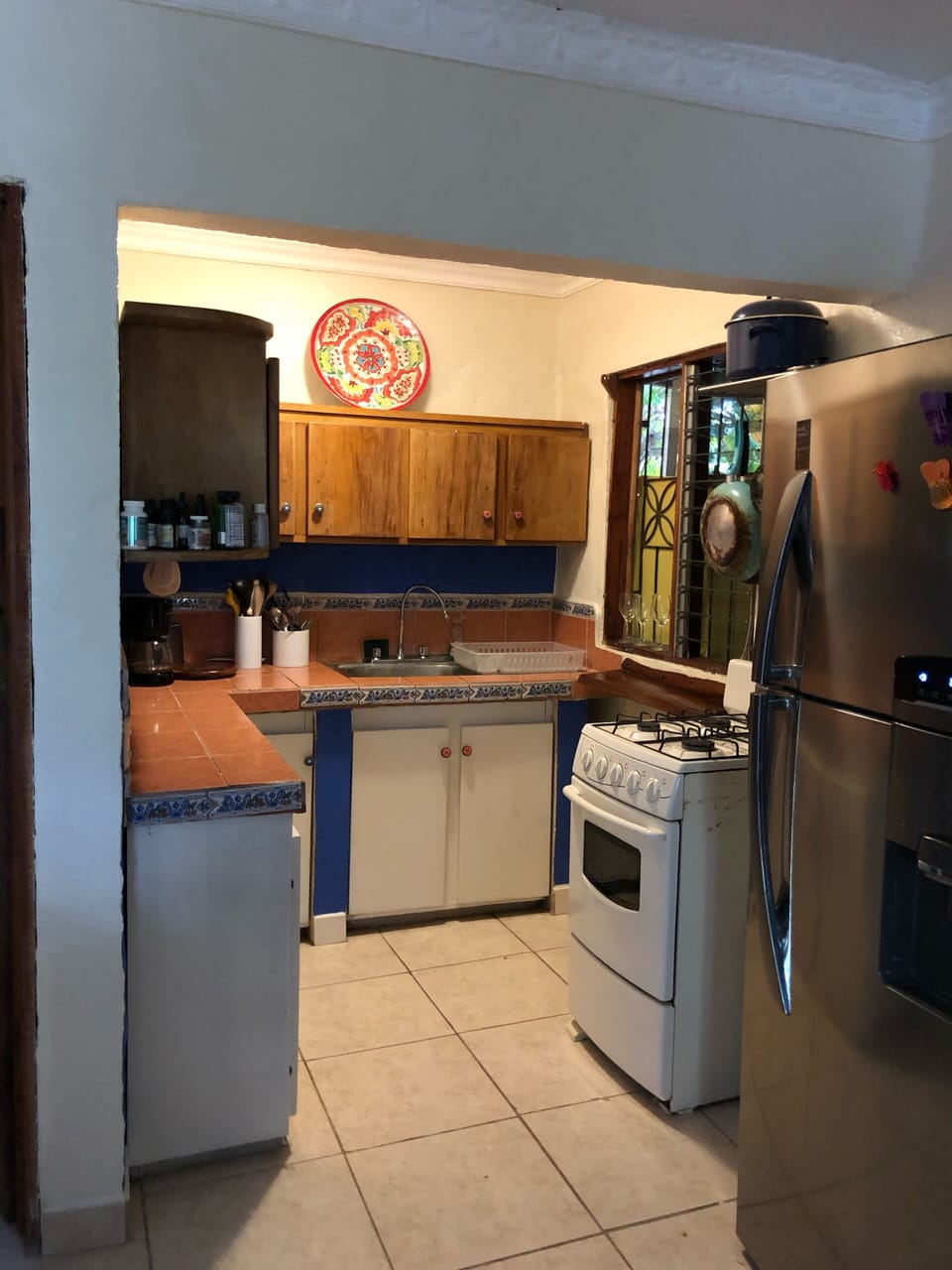 Kitchen is seamlessly connected to the living area. 