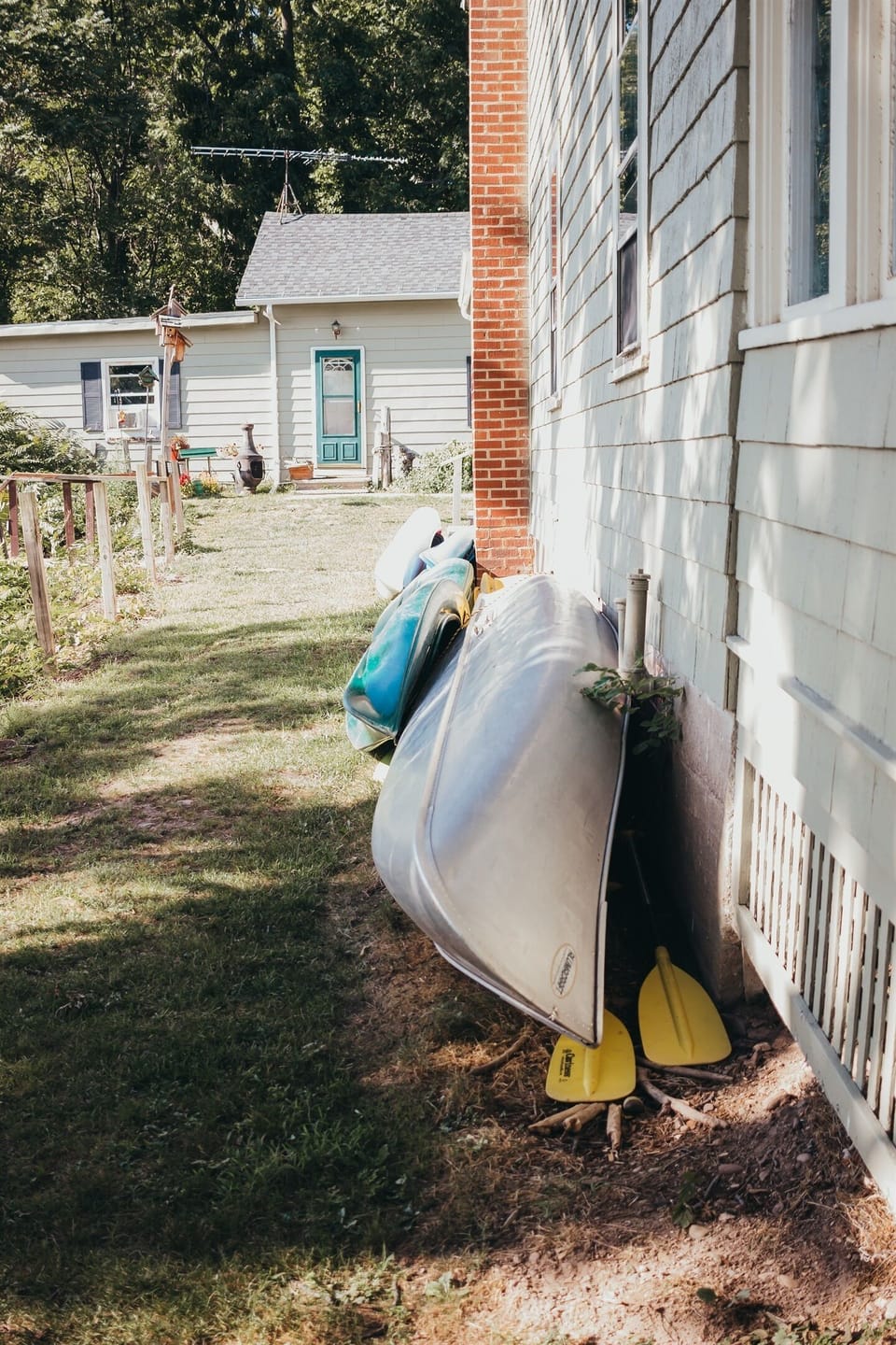 Kayaks and a canoe are available for use