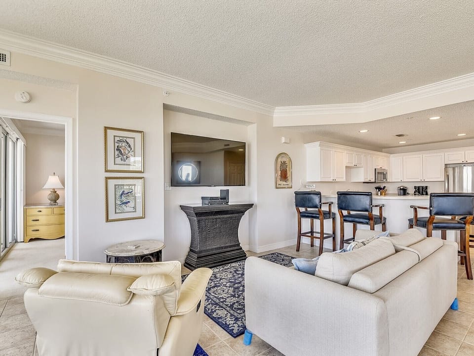 Living Room, Kitchen and Dining Area at 3405 SeaCrest