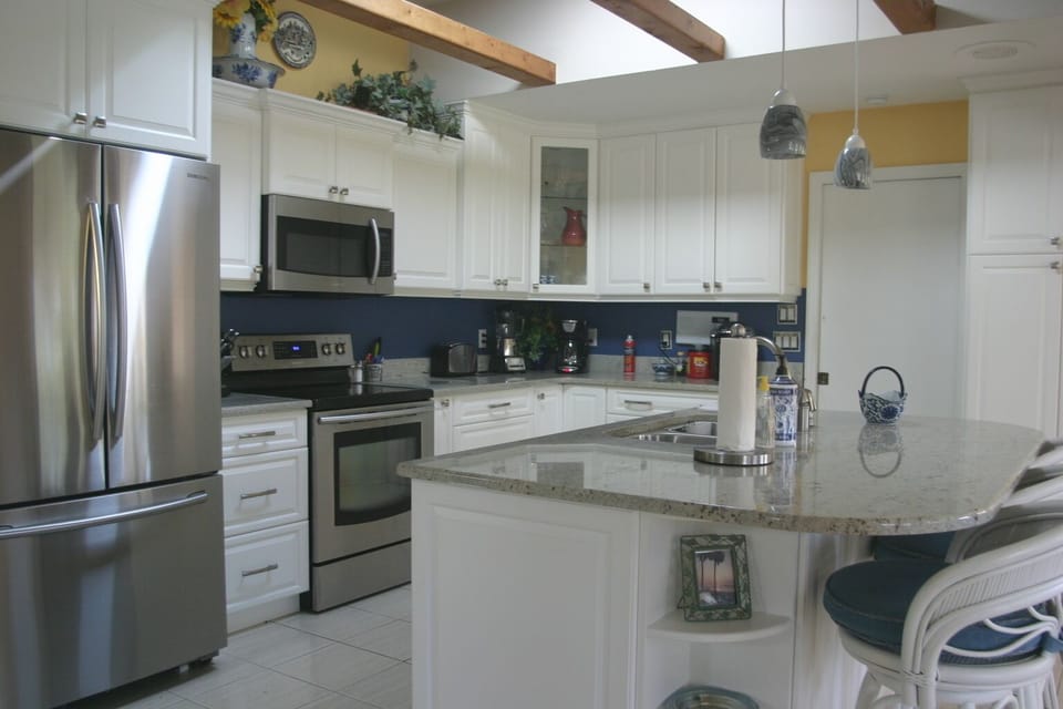 This space is open to the living area and designed to be the heart of the house.
