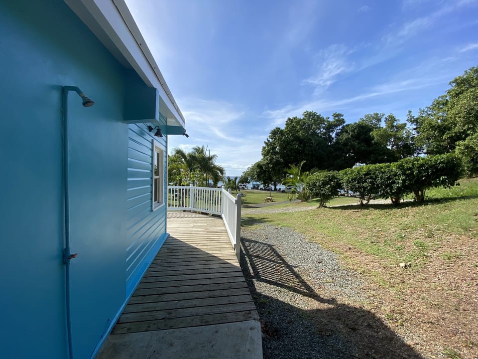 Cane Bay Beach views from the Outdoor Shower