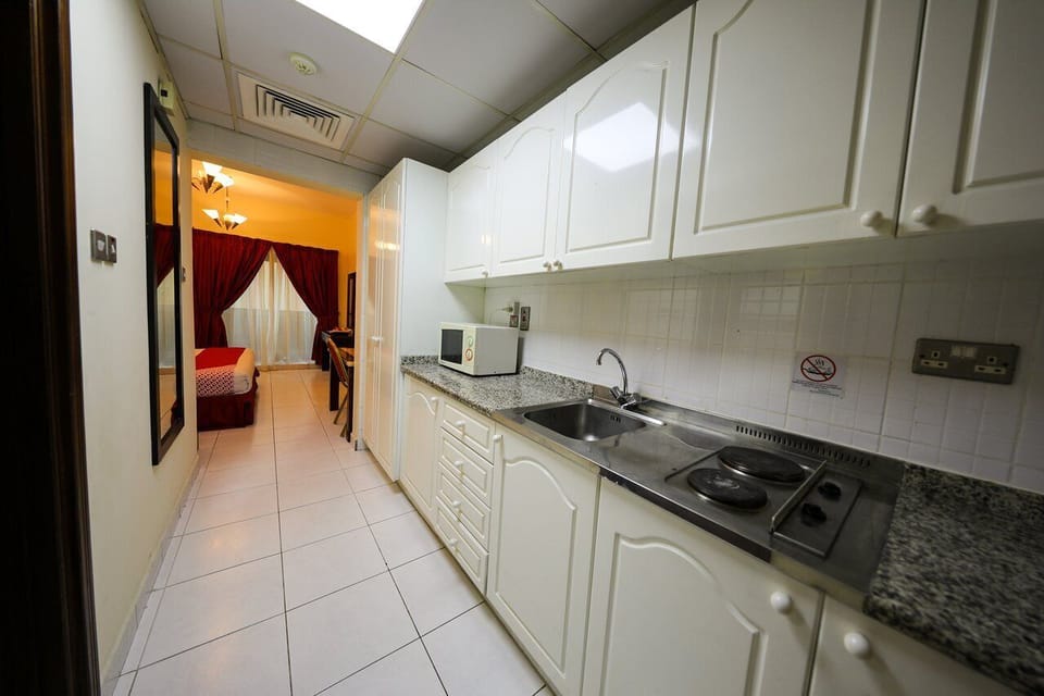 Mini-fridge, electric kettle