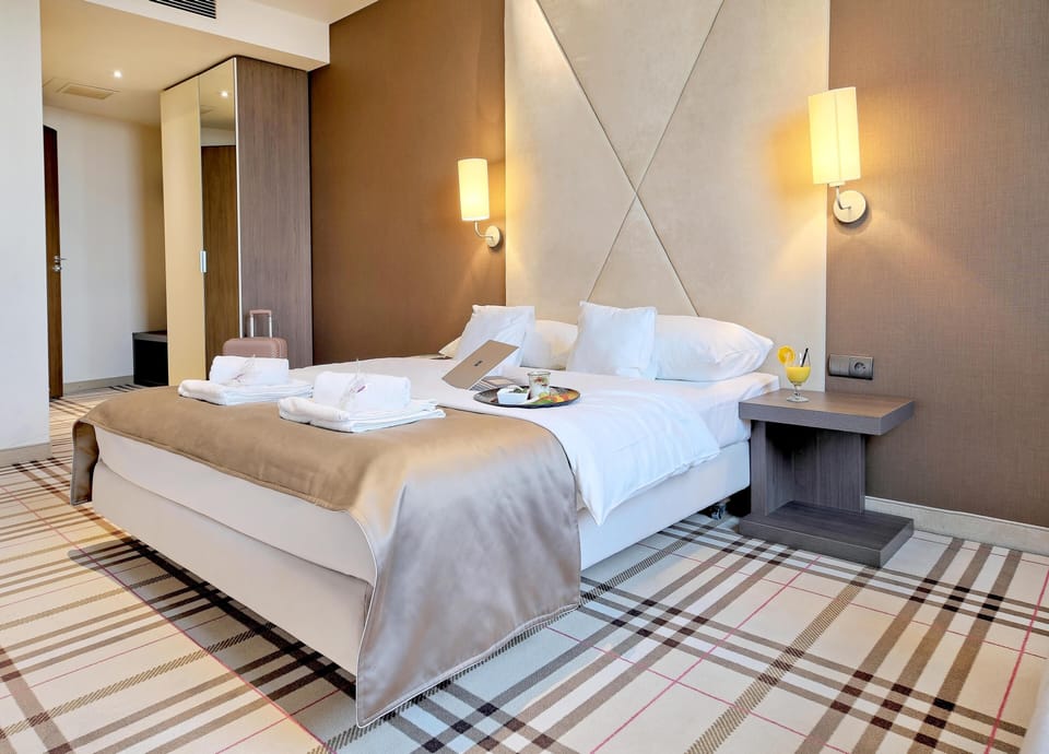 Deluxe Double or Twin Room | Living area | 32-inch flat-screen TV with satellite channels, TV