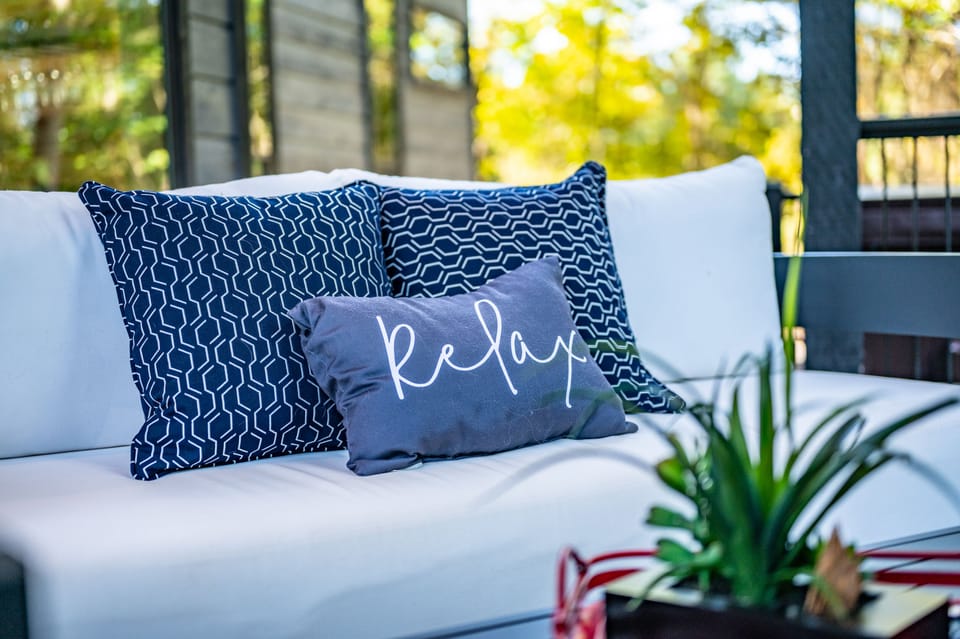 Beautiful and comfy outdoor seating. 