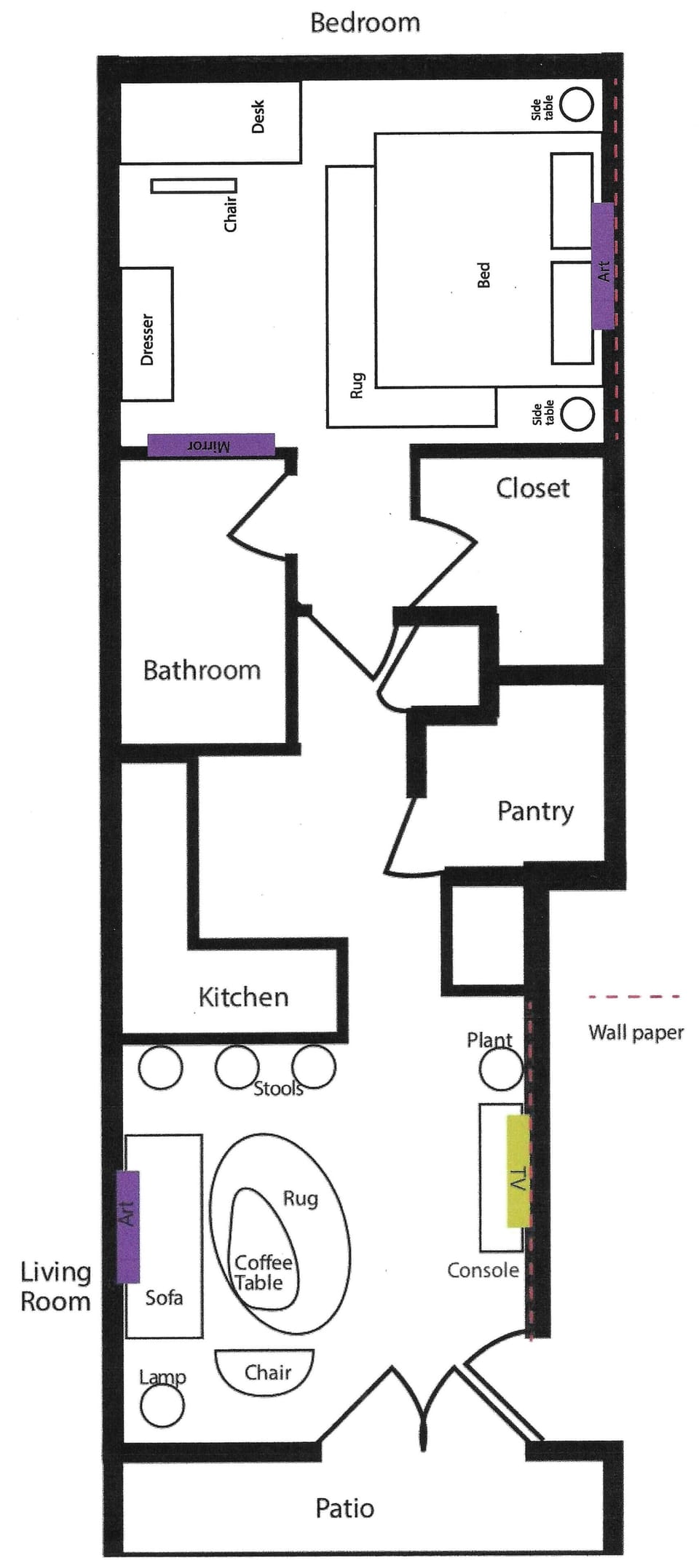 All units have a balcony overlooking 12th Ave S. Floor plan may vary a little.