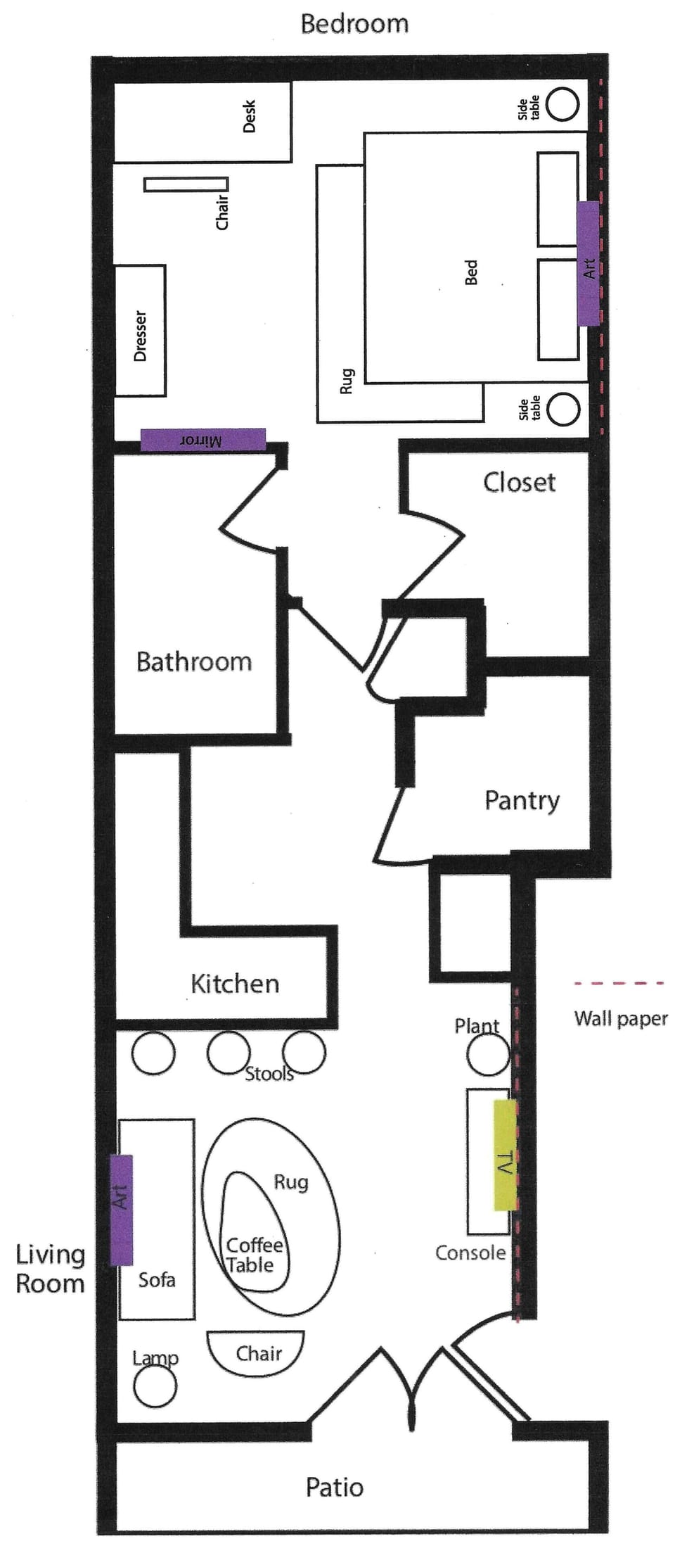 All units have a balcony overlooking 12th Ave S. Floor plan may vary a little.