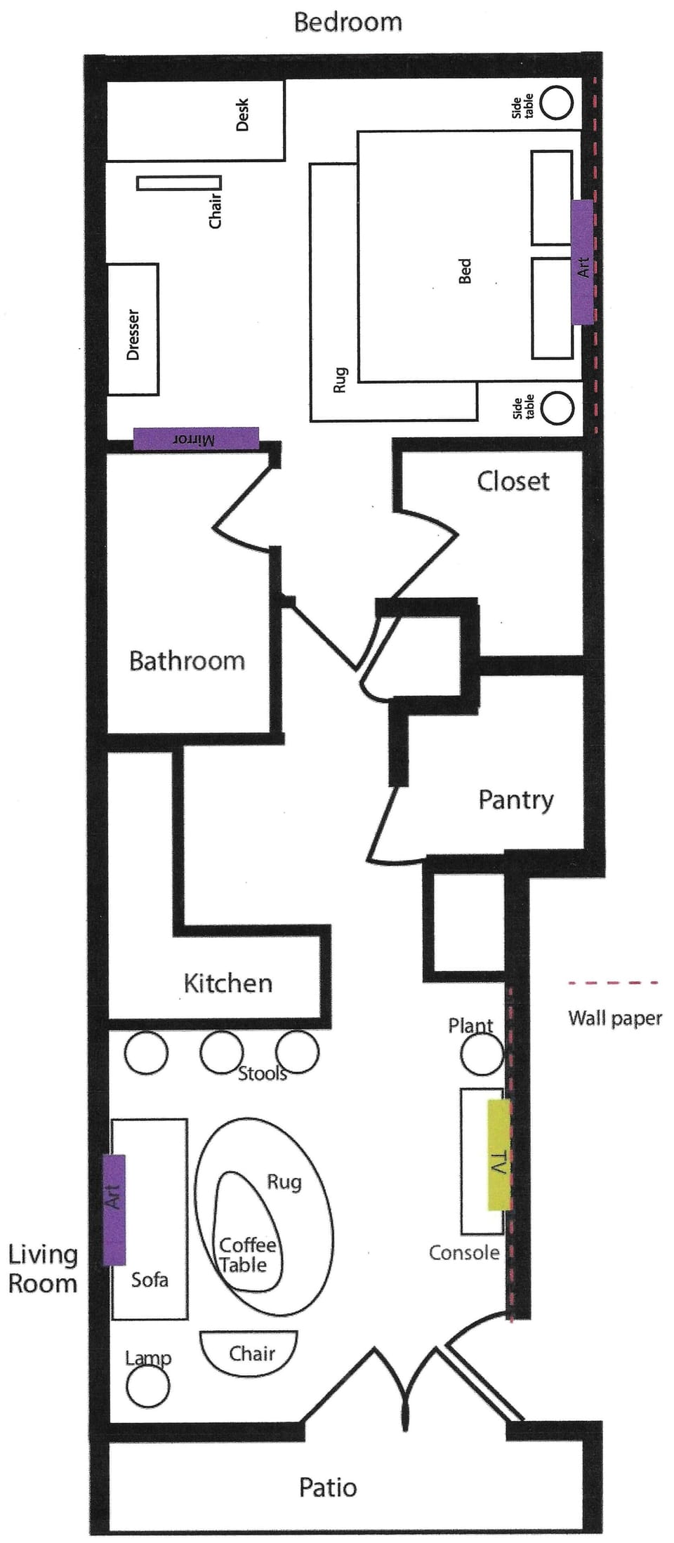 All units have a balcony overlooking 12th Ave S. Floor plan may vary a little.