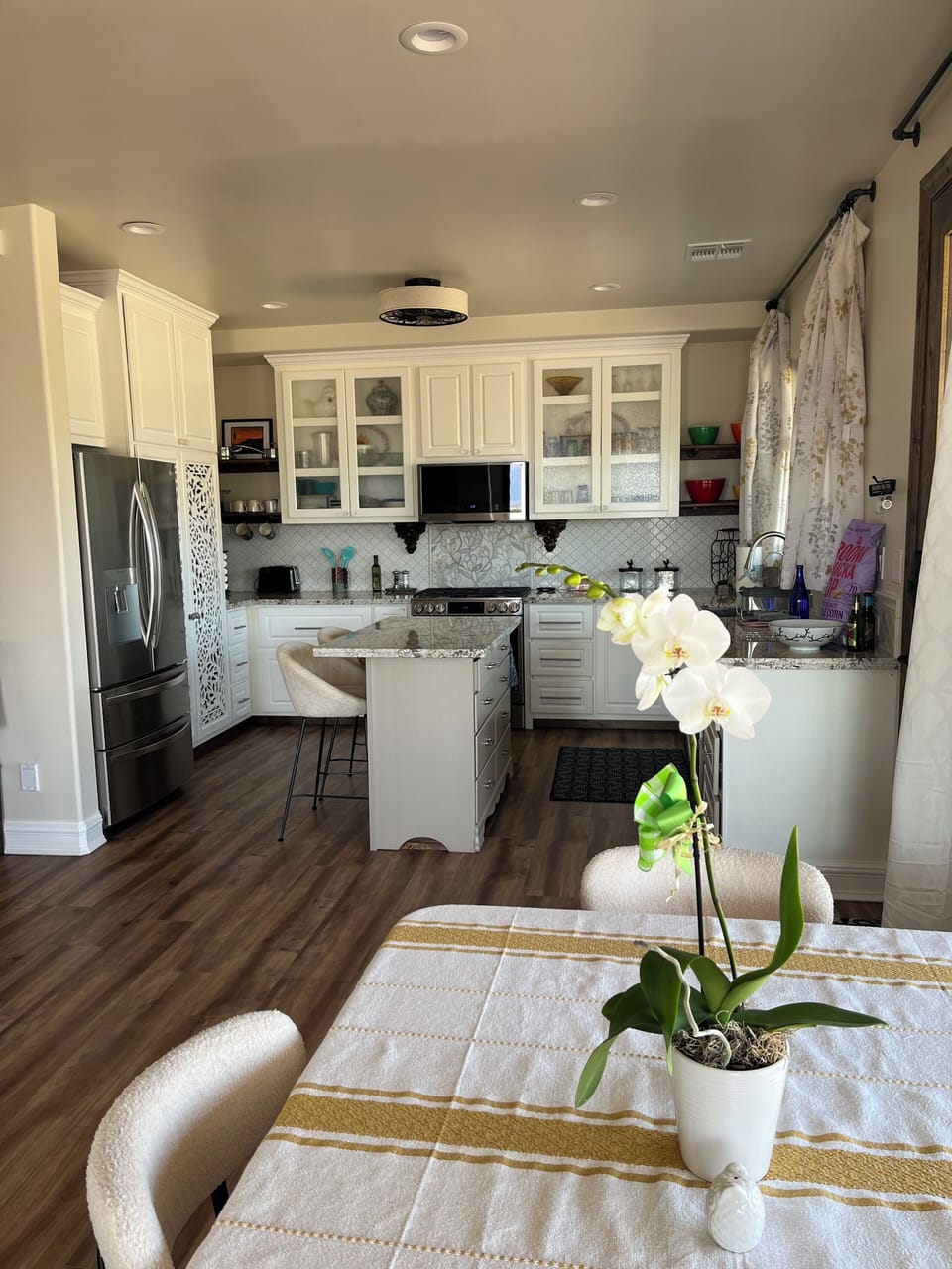 Custom cabinets with full size pantry