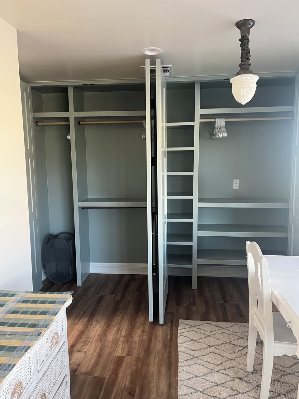 Custom closets with easy access to