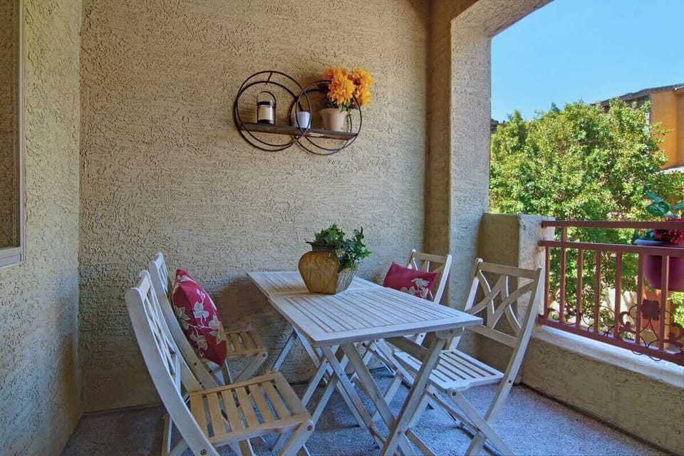The patio provides an excellent opportunity to wind down and enjoy a late-afternoon drink or a coffee in the morning. 