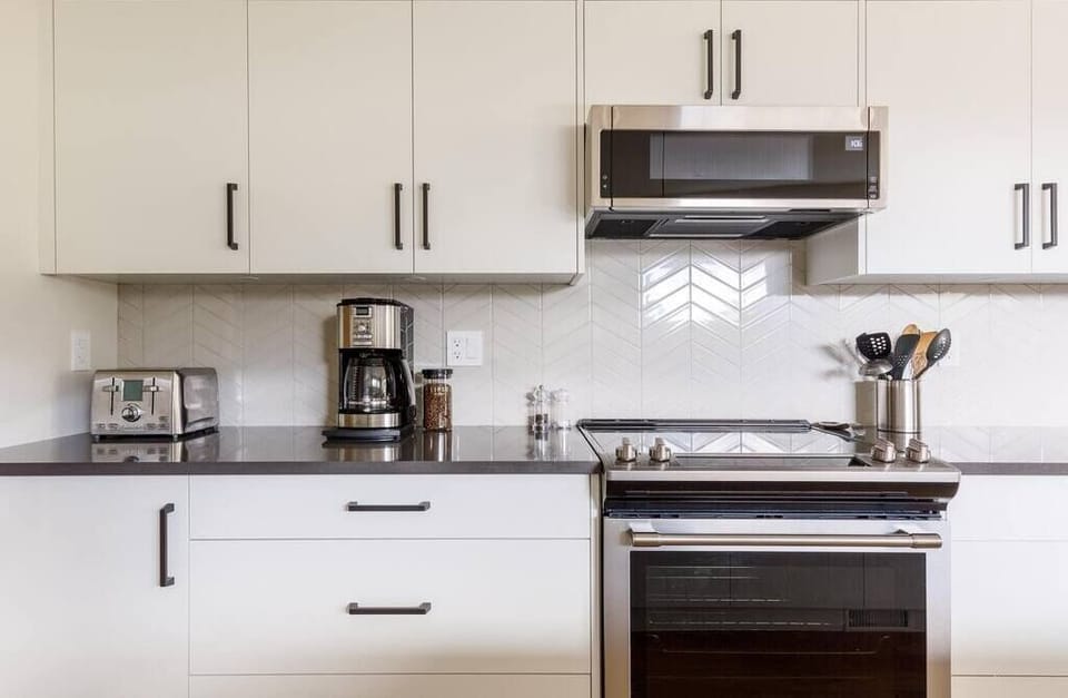 This well equipped kitchen has everything you need to entertain family and friends