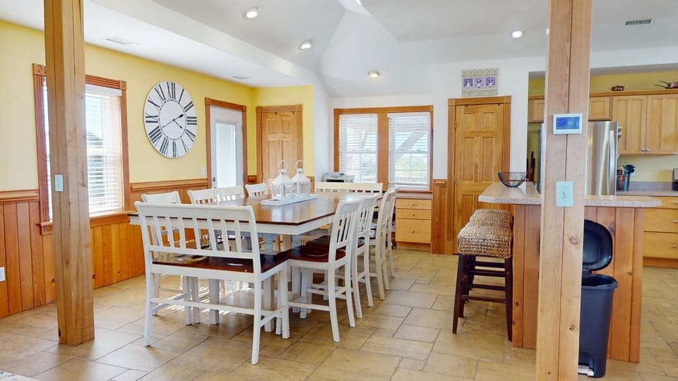 Dining room - Large dining table at Solstice by the Sea vacation rental, Carova Beach 4x4 Northern Outer Banks NC
