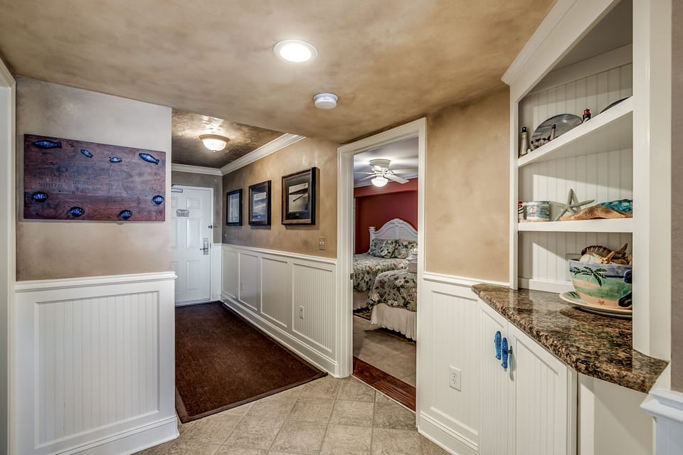 Custom corner cabinet & Entryway