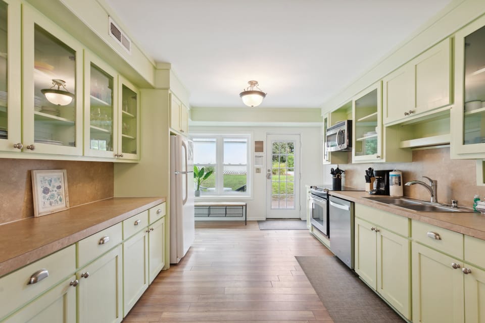 Spacious kitchen located on the first floor.