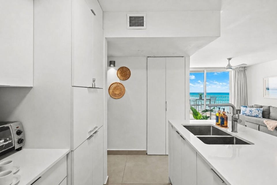 Everything you need to feel at home. The fully equipped kitchen makes preparing meals during your stay easy and convenient.