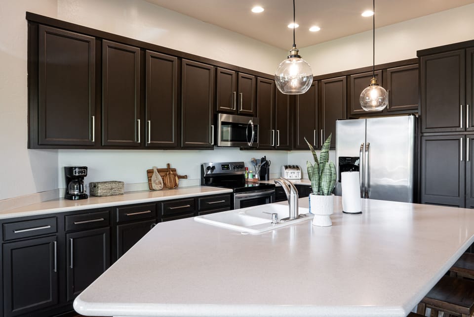 Plenty of Stone Counter Space to Make Meal Prep and Entertaining a Breeze