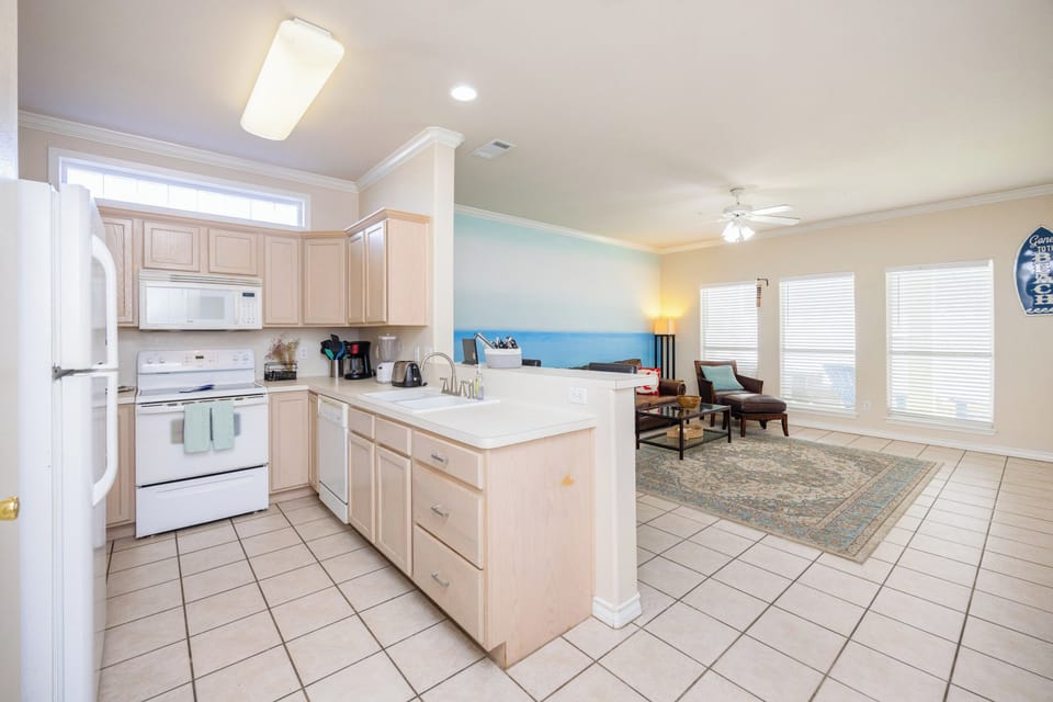Open layout so you can interact with you family while in the kitchen