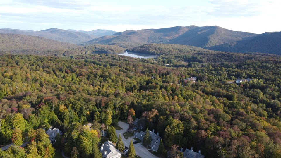 Take a short drive down to Kent Pond, seen in the distance, and go for a hike