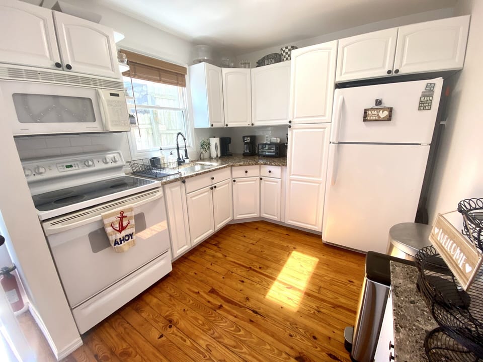 Our kitchen is extremely well stocked with more than the average AirBNB/VRBO