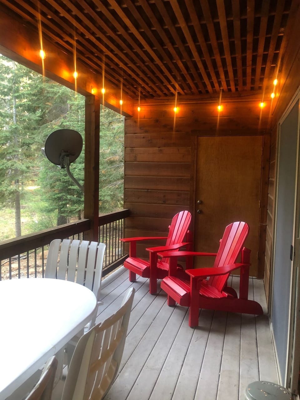 Private patio deck overlooking beautiful open space 