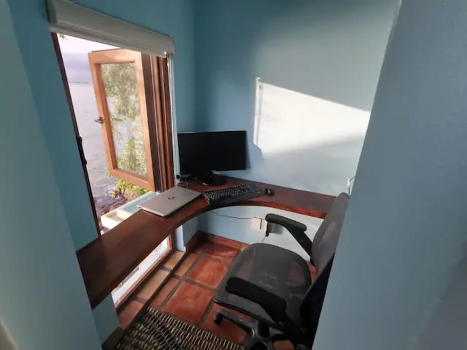 Blue Bedroom - work area with ocean view