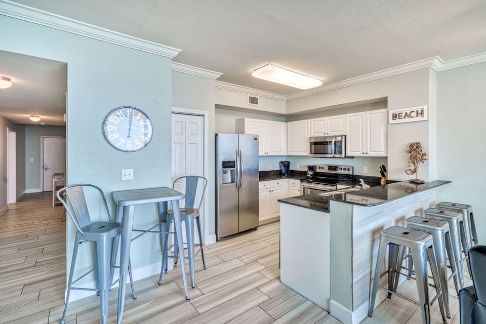 Dining area and kitchen