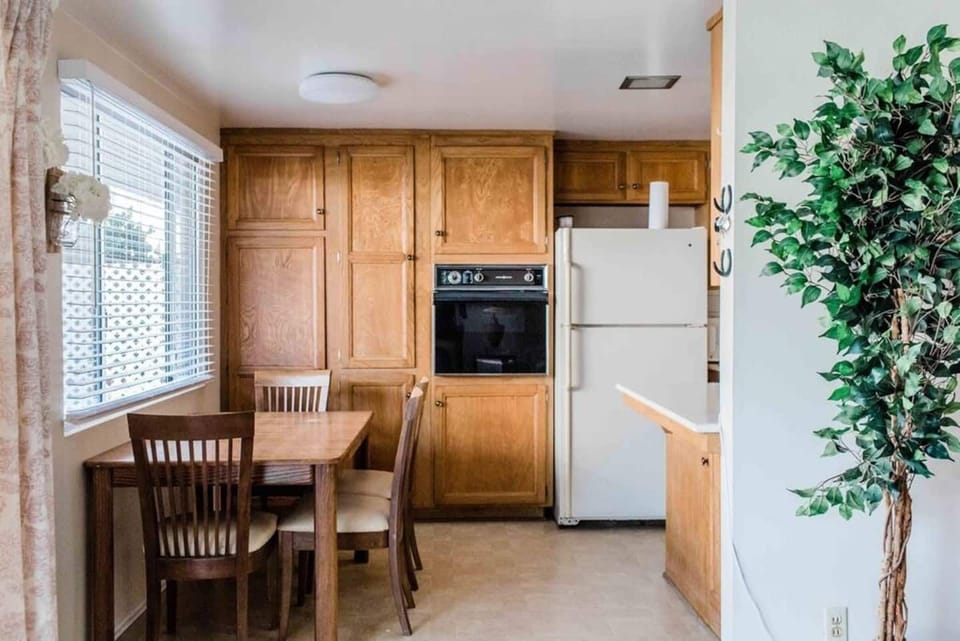 View of kitchen from living room