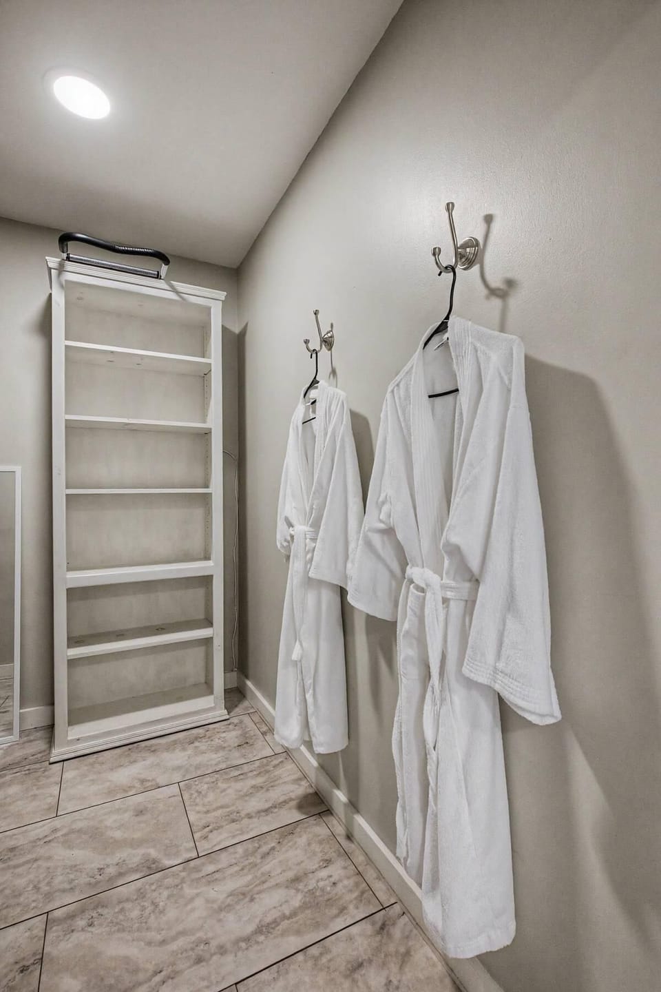 Plush Bathrobes are waiting in the Master Closet