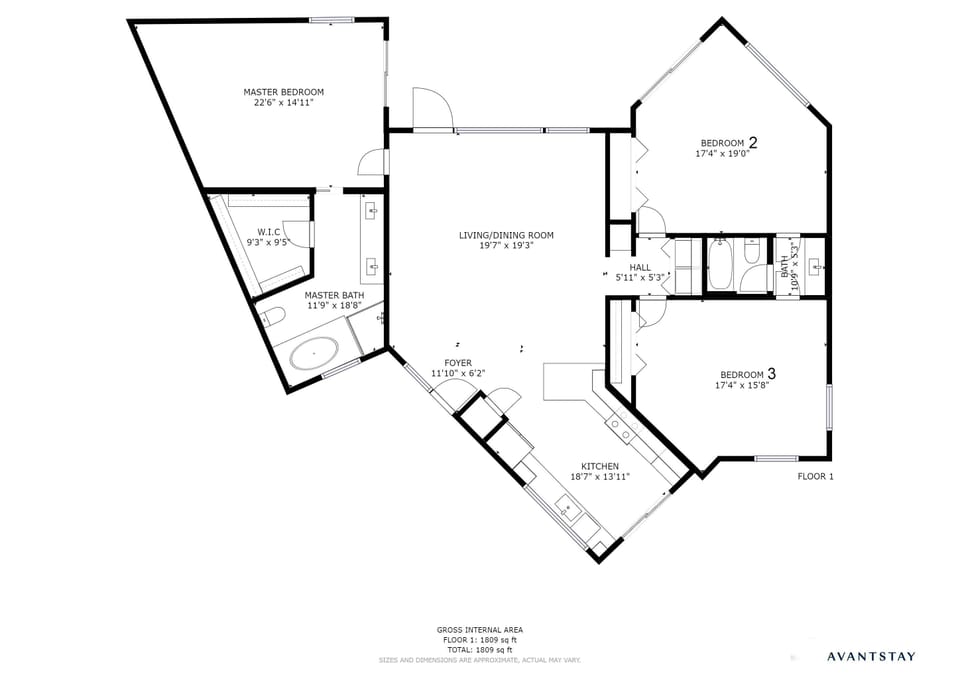 Floor Plan of Ivory II.