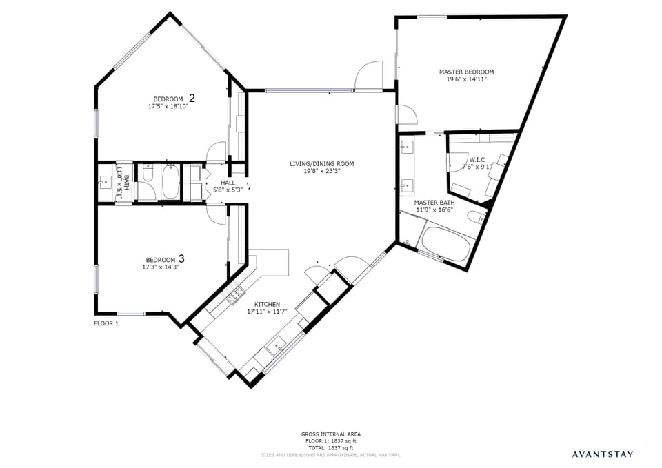 Floor Plan of Ivory I.
