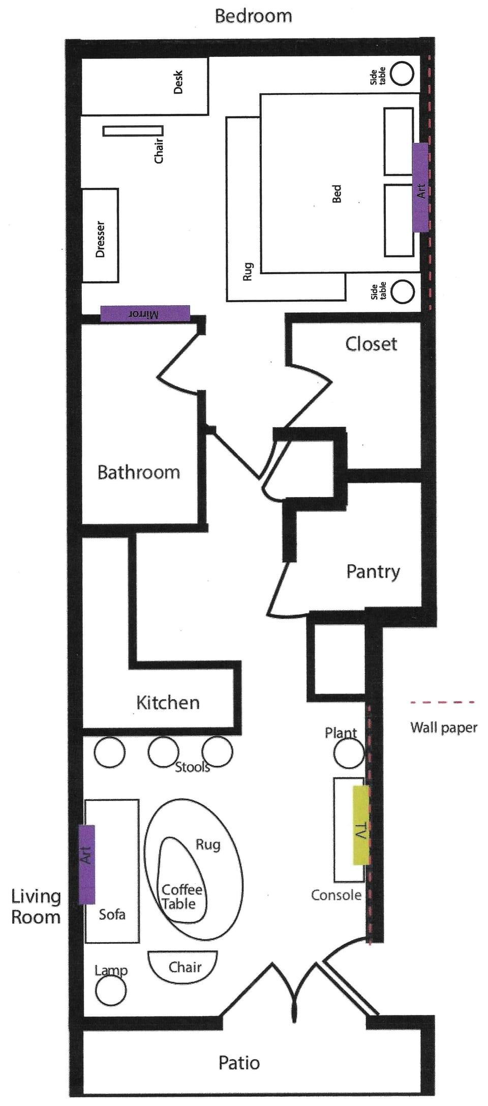 All units have a balcony overlooking 12th Ave S. Floor plan may vary a little.