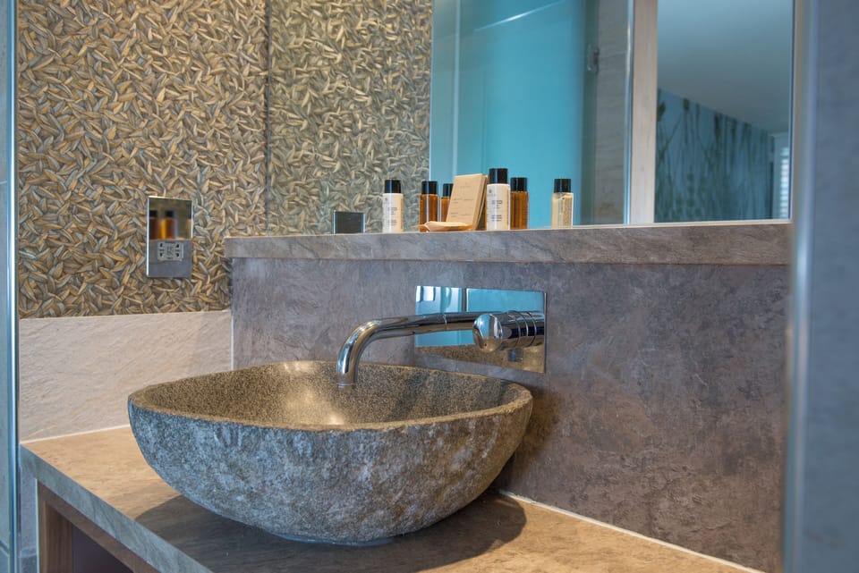 Terrace Double Room | Bathroom | Free toiletries, hair dryer, towels