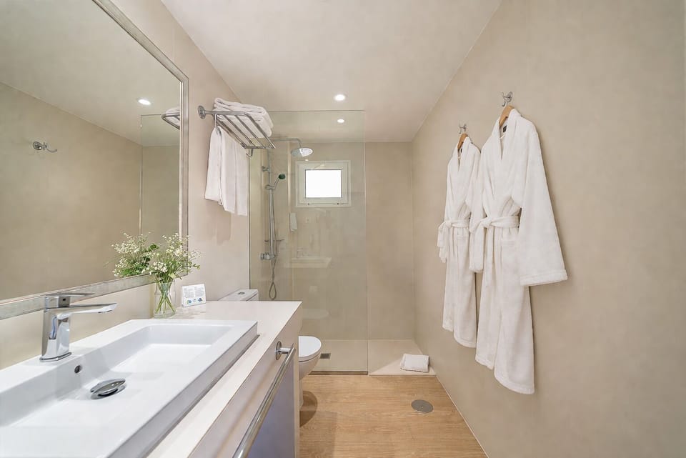 Hair dryer, towels