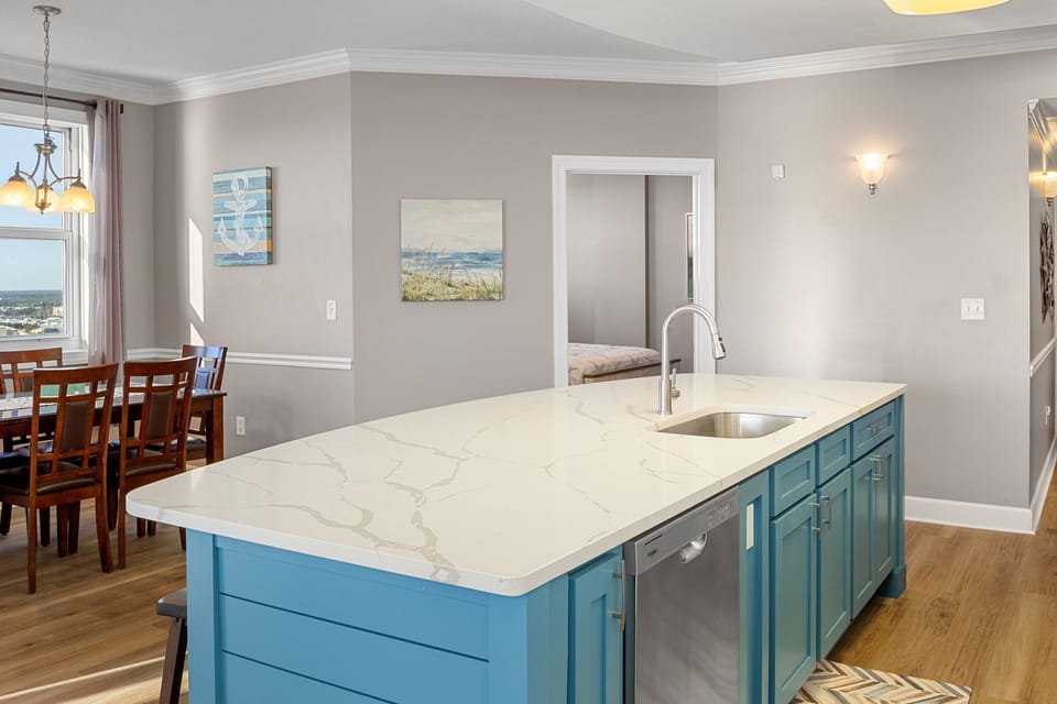 Cook with an ocean view (and no dishes afterward - dishwasher included!)