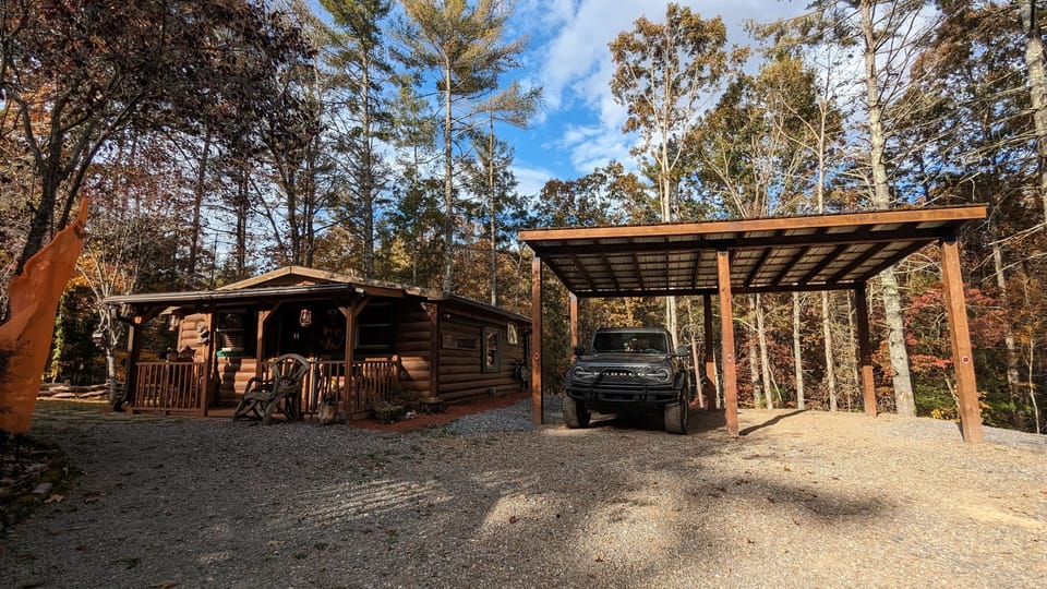 We provide one slot in the 2-car carport. Trailer parking available on property.