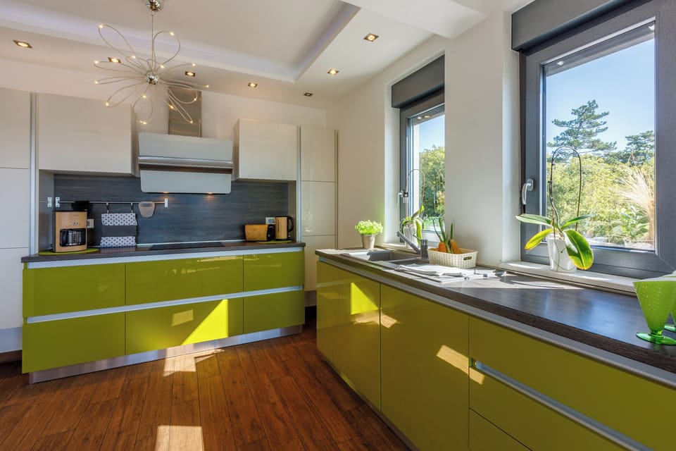 Villa | Private kitchen | Fridge, microwave, oven, stovetop
